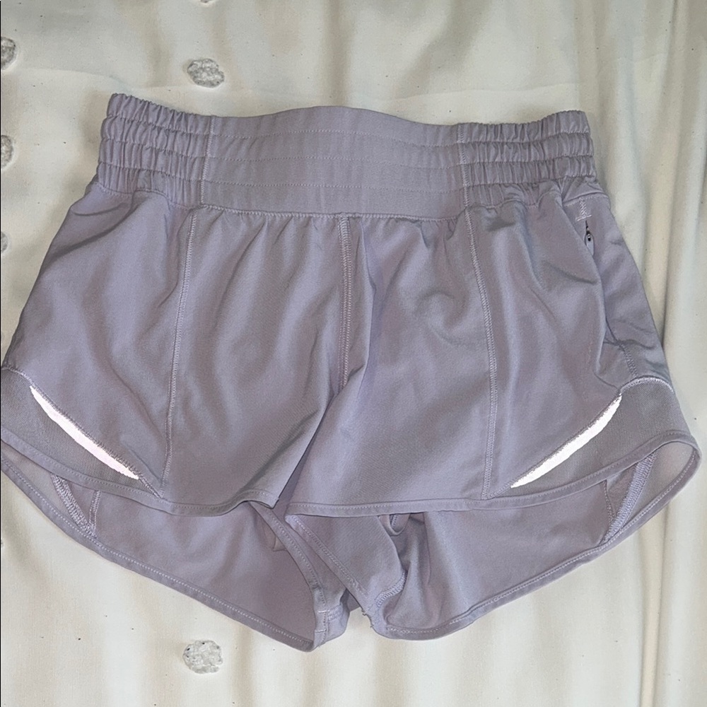 Women's Lululemon Hotty Hot shorts - High rise, 2.5 inch inseam, Lilac color